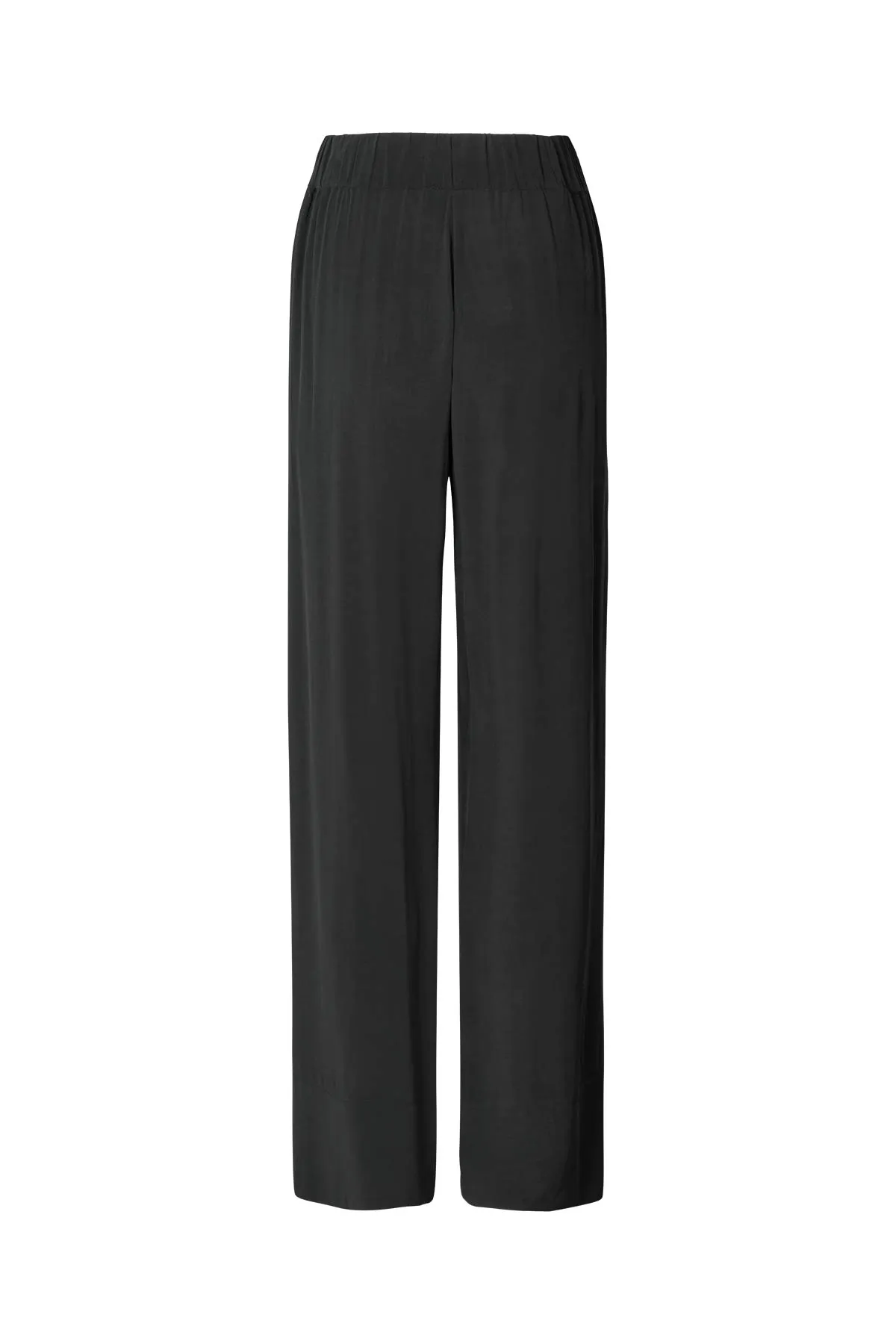 Alisa - Sandwashed wide leg pant I Black