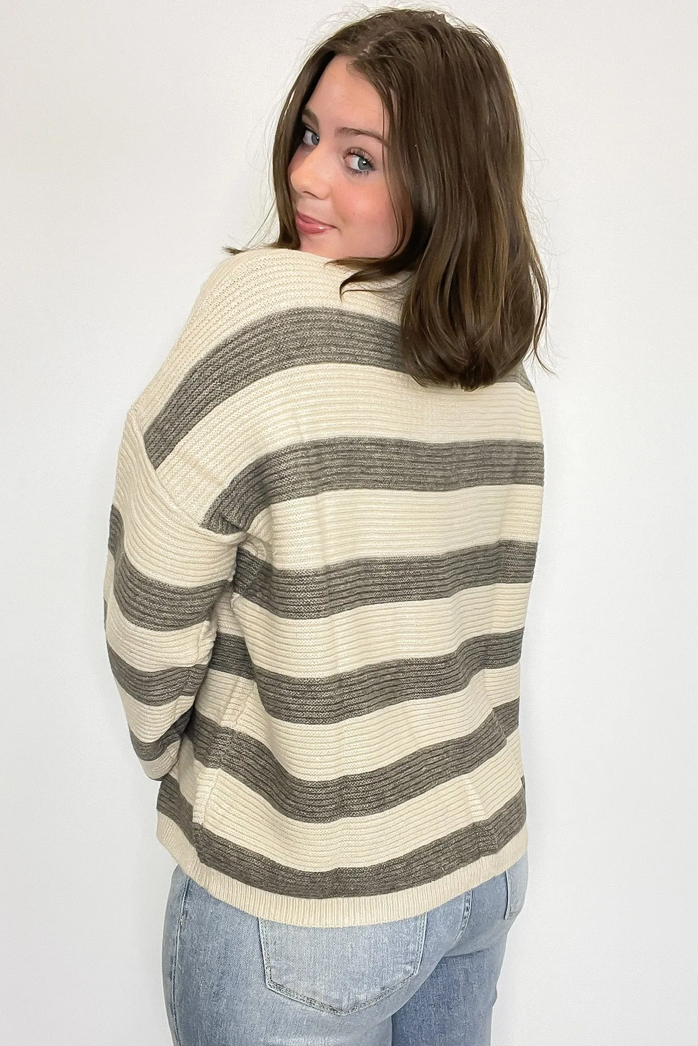 Anna Striped Relaxed Fit Sweater