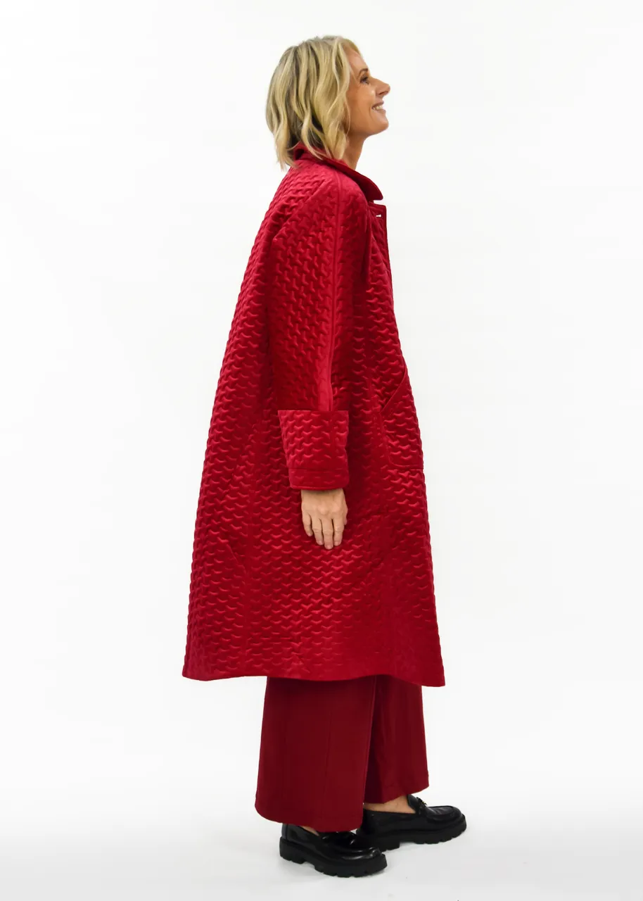 Arctic Quilted Velvet Coat