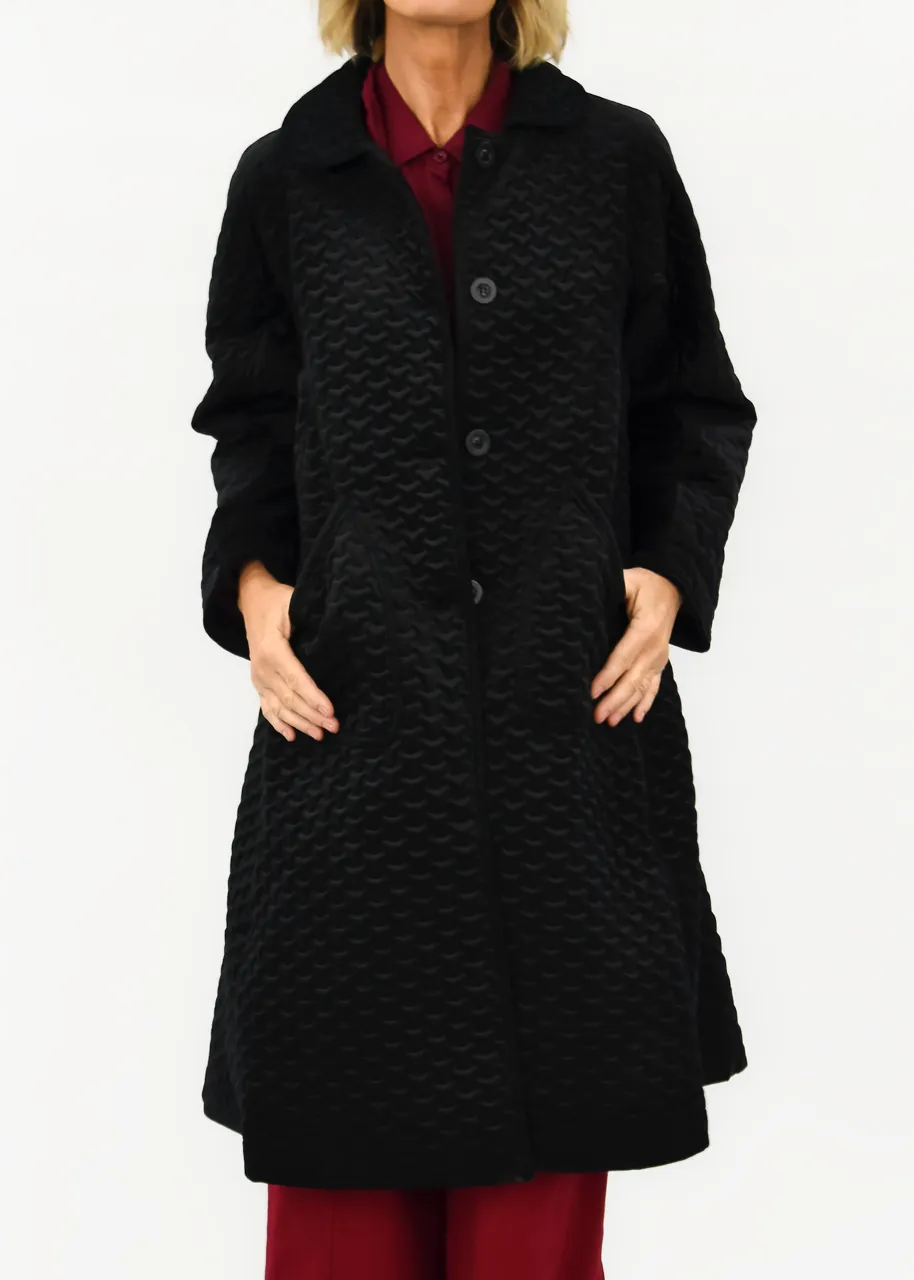 Arctic Quilted Velvet Coat