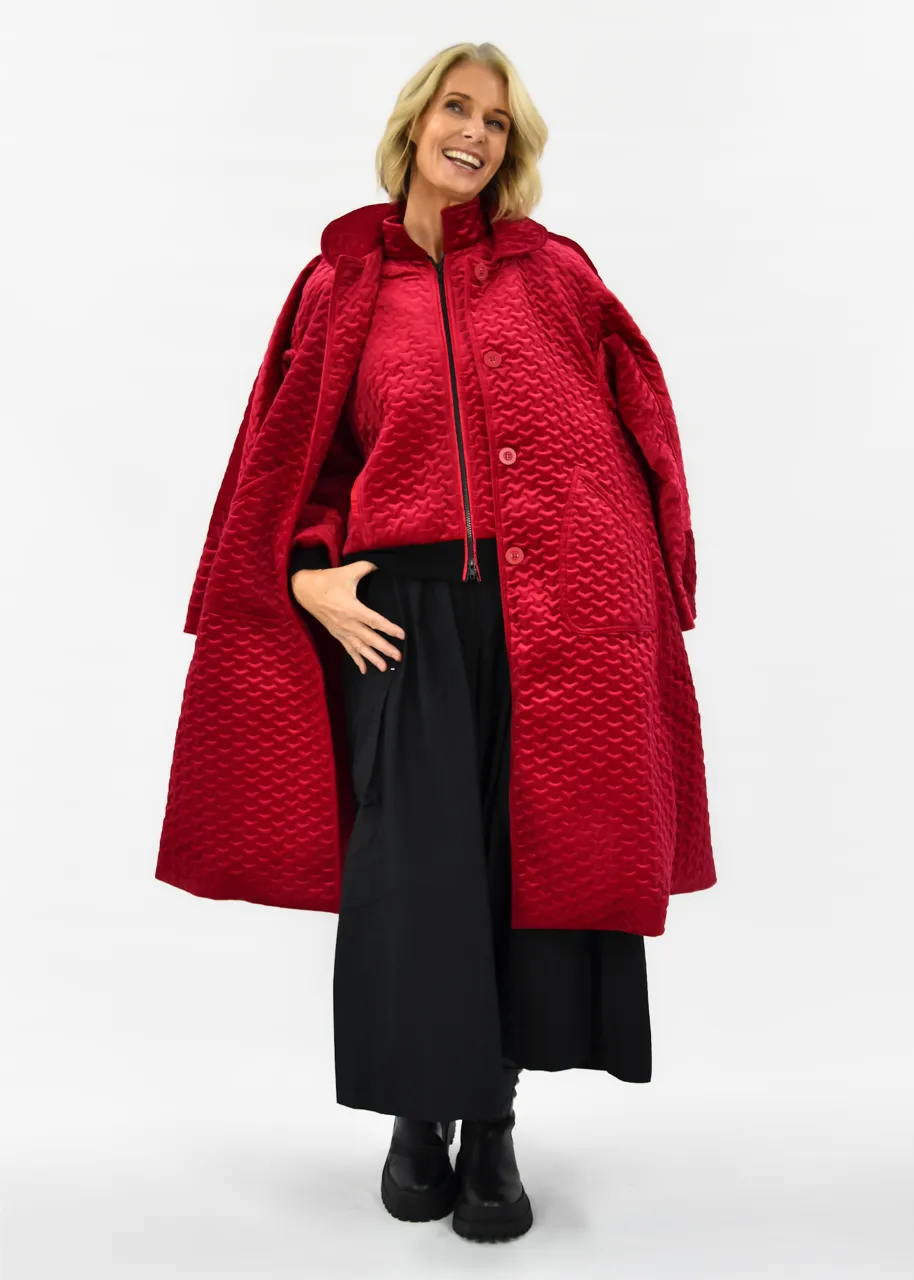 Arctic Quilted Velvet Coat