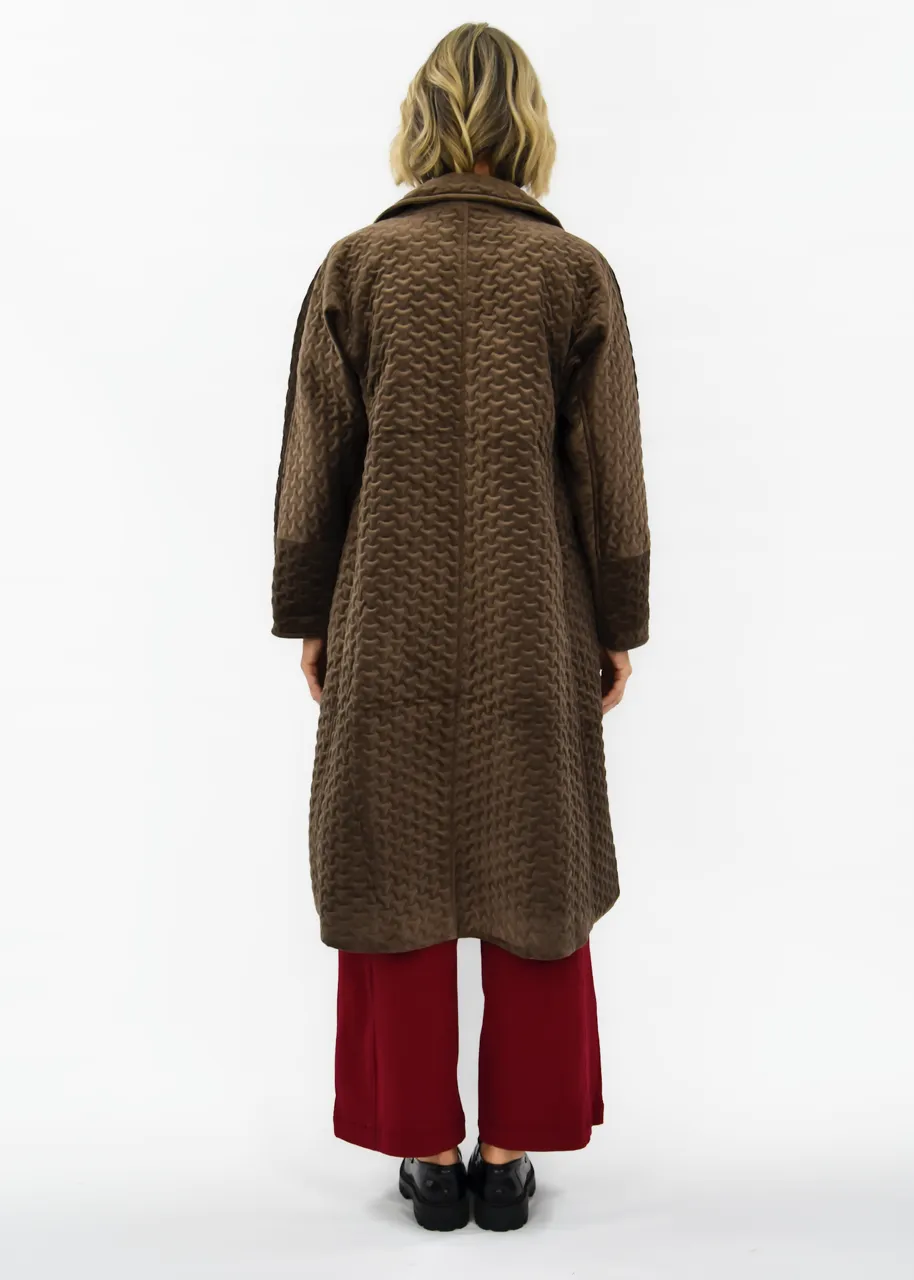 Arctic Quilted Velvet Coat