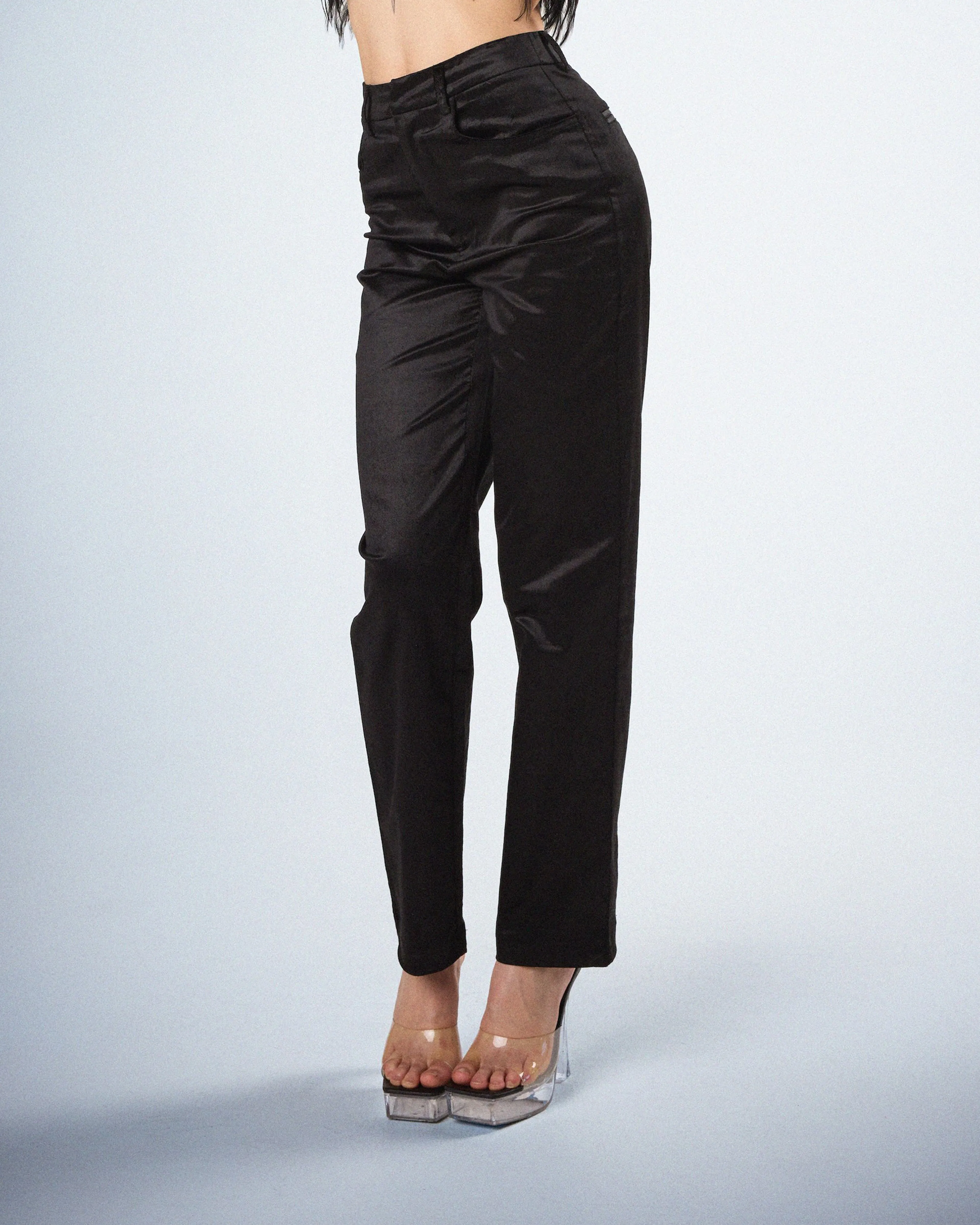 Bess Black Velvet Pants