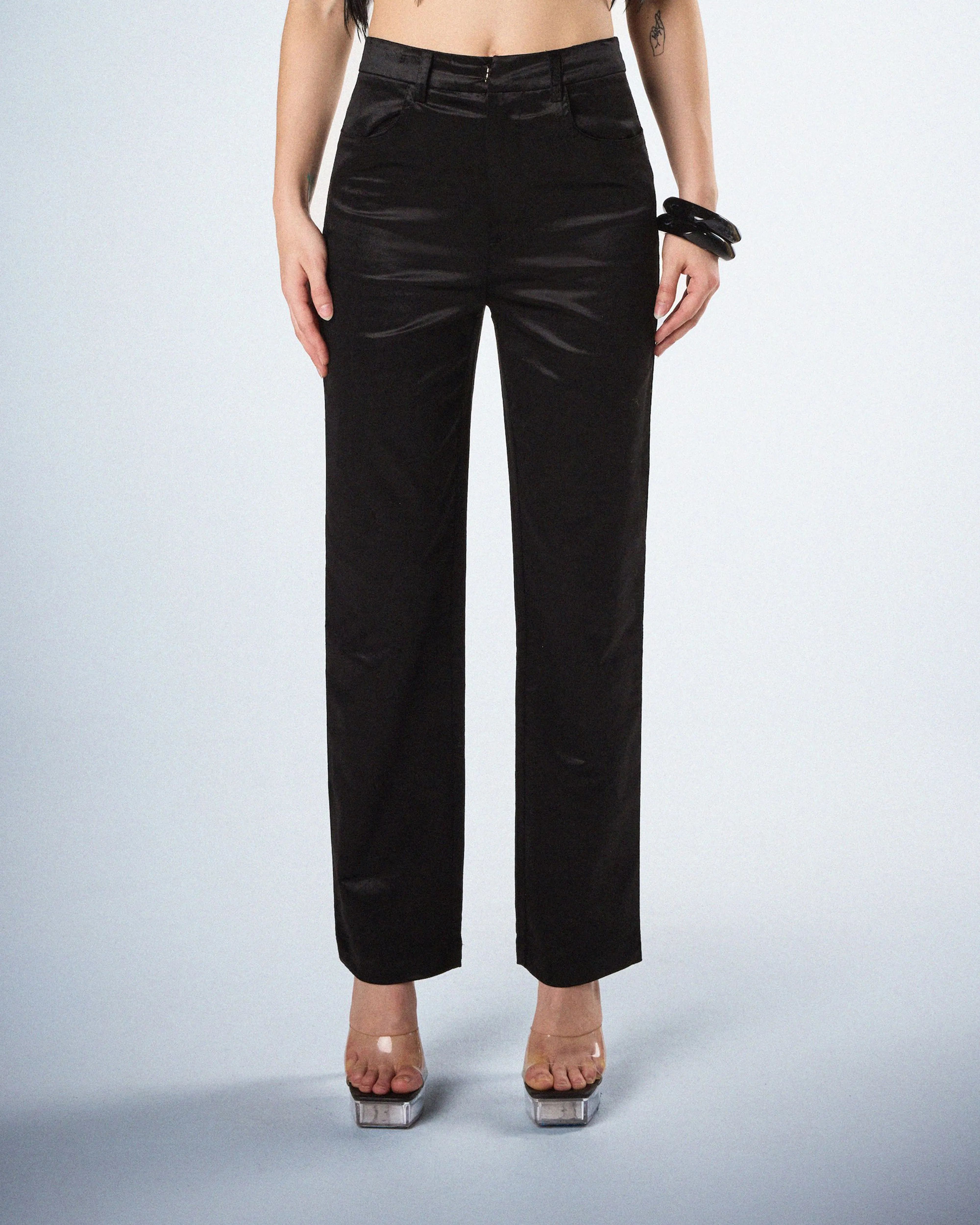 Bess Black Velvet Pants