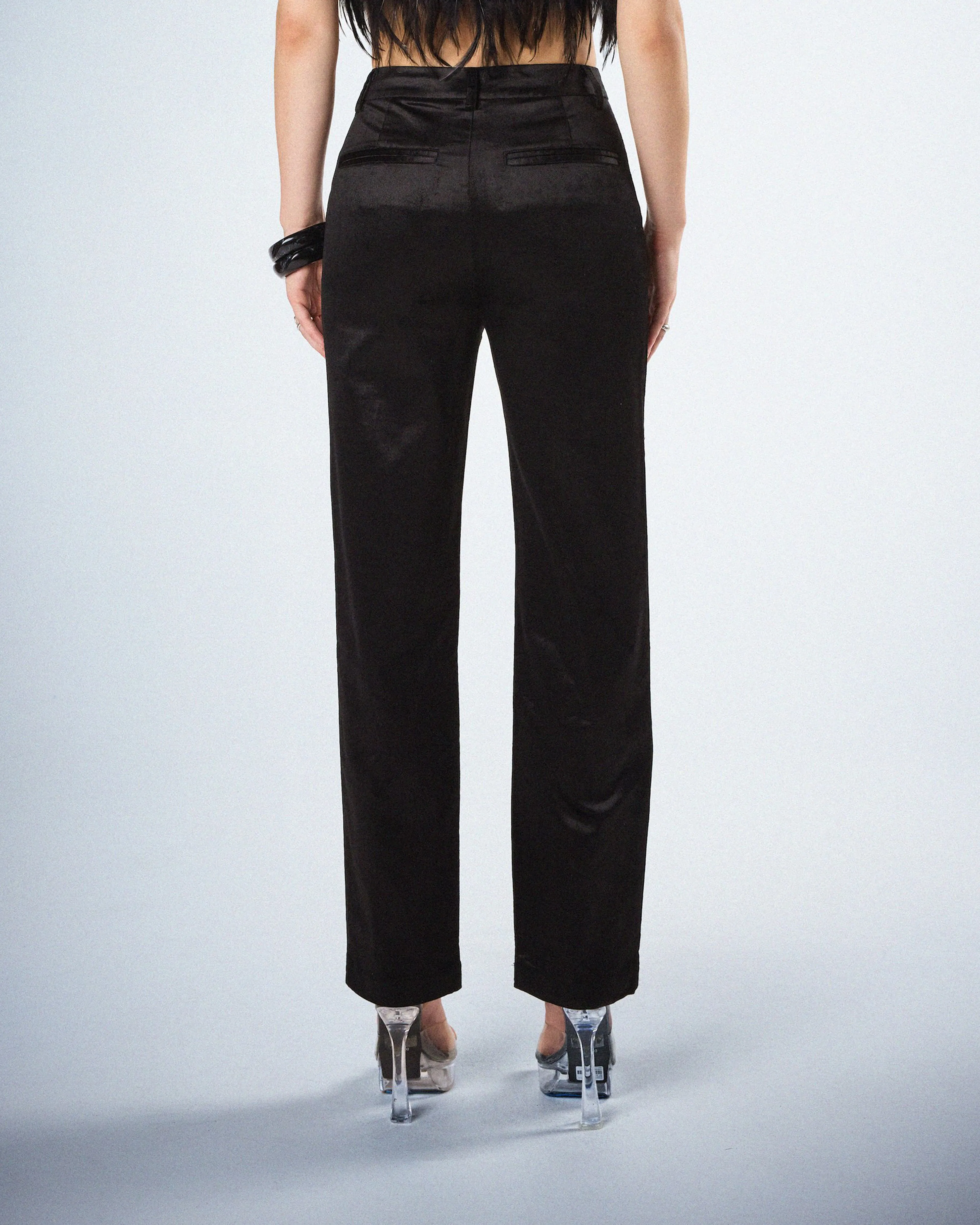 Bess Black Velvet Pants