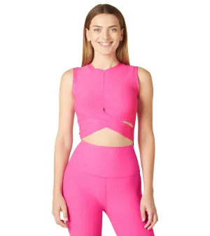 Beyond Yoga Featheweight Under Over Cropped Muscle Tank