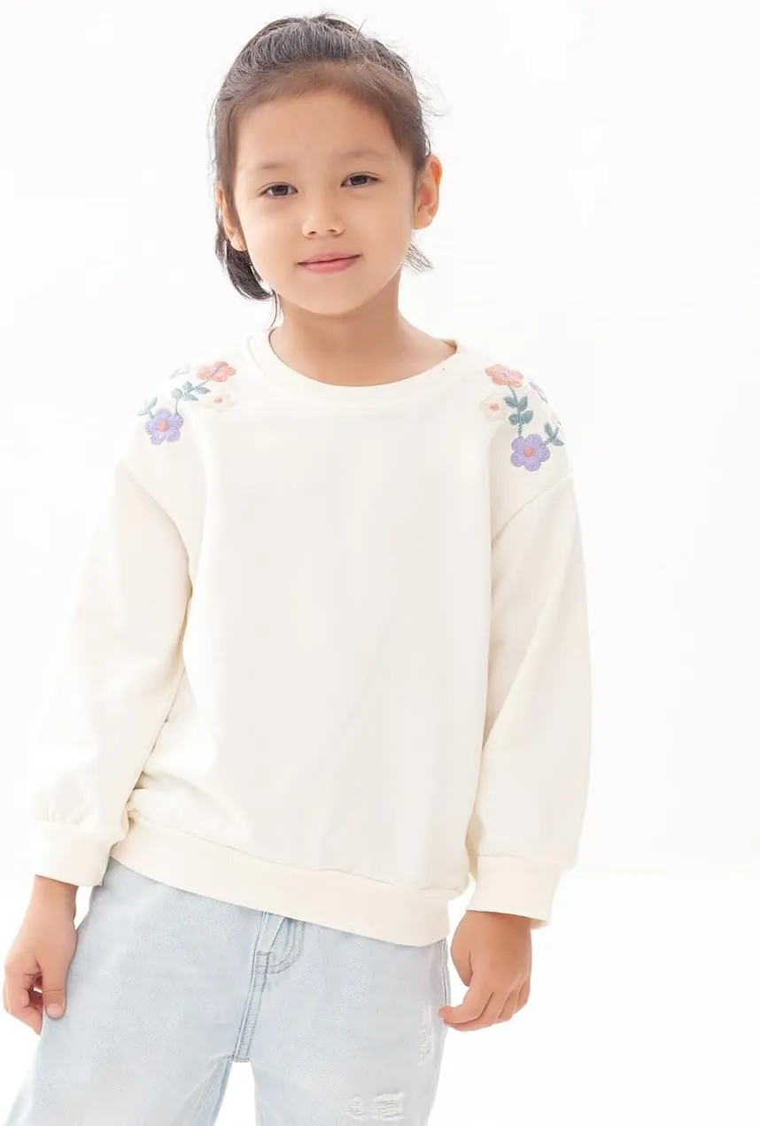 BINIDUCKLING Toddler & Little Girl Crewneck Graphic Sweatshirt 18 Months - Size 6
