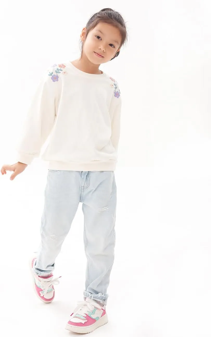 BINIDUCKLING Toddler & Little Girl Crewneck Graphic Sweatshirt 18 Months - Size 6