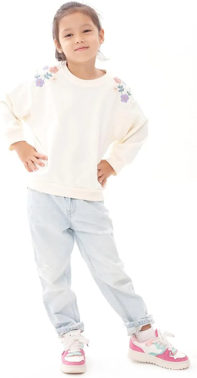 BINIDUCKLING Toddler & Little Girl Crewneck Graphic Sweatshirt 18 Months - Size 6