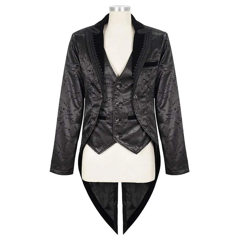 Black Tuxedo Jacket w/ Sewn in Vest