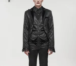 Black Tuxedo Jacket w/ Sewn in Vest