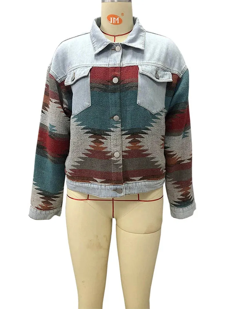 Boho Chic Retro Denim Jacket