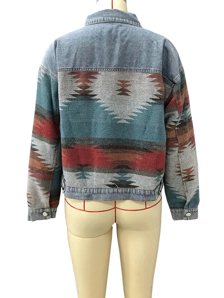 Boho Chic Retro Denim Jacket