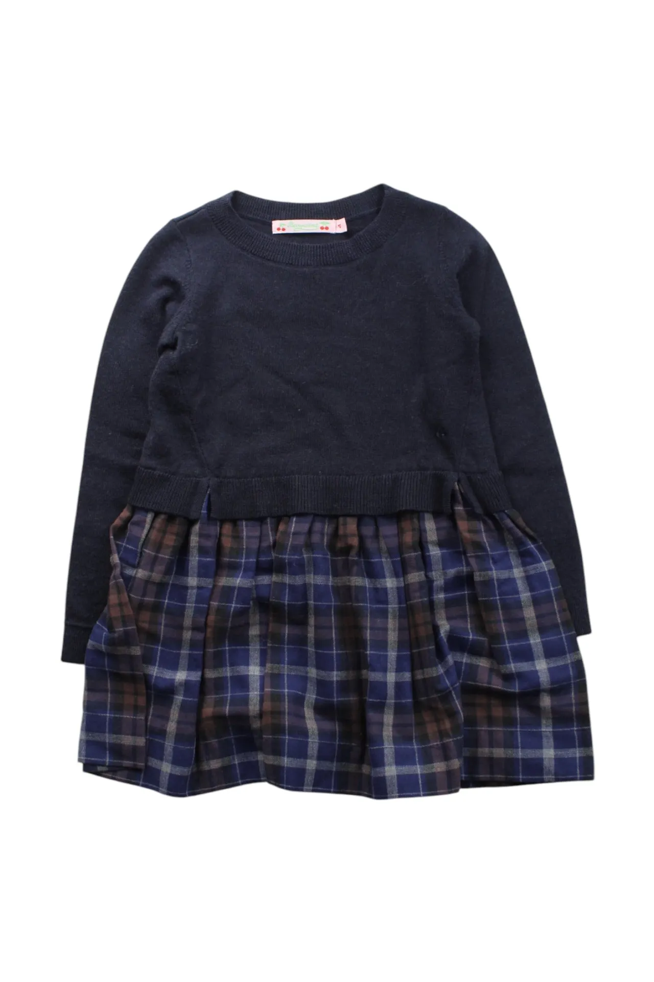 Bonpoint Plaid Sweater Dress 4T