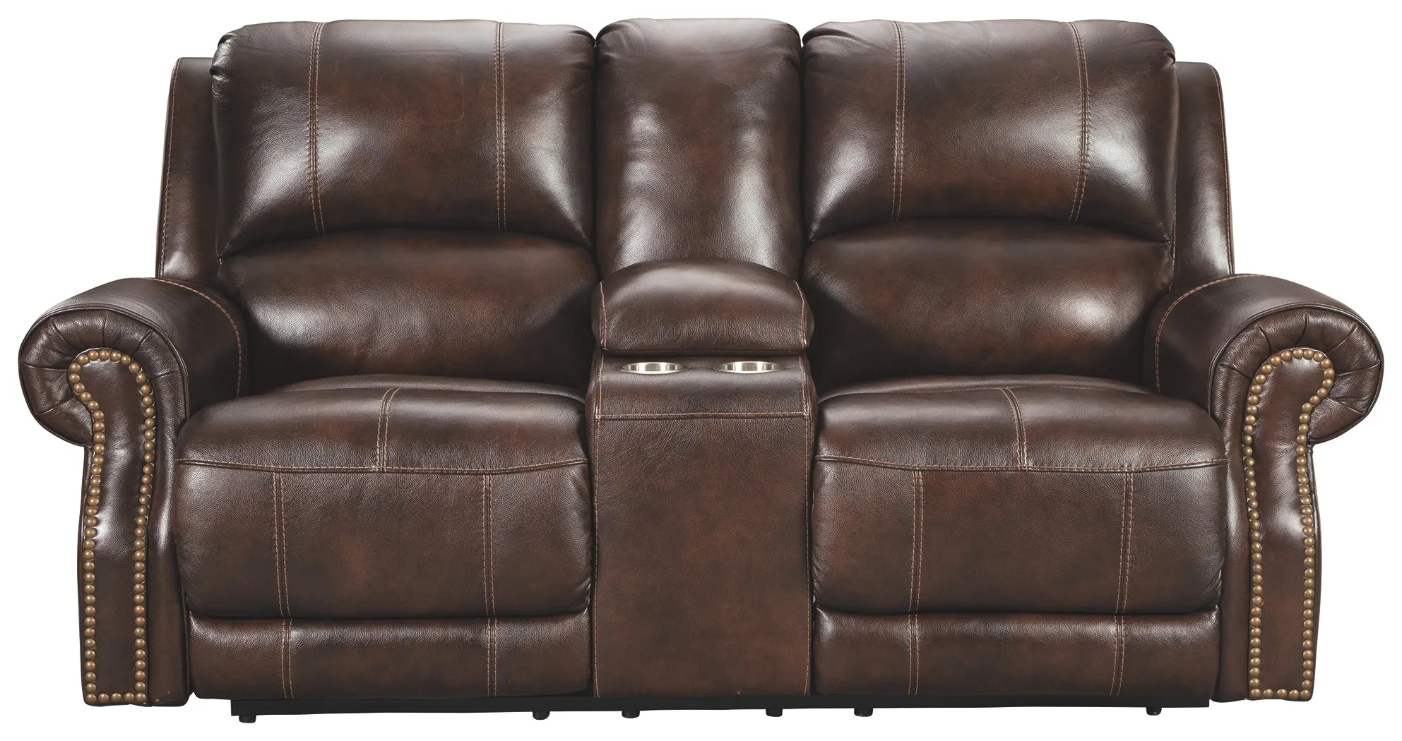 Buncrana U8460418 Chocolate PWR REC LoveseatCONADJ HDRST