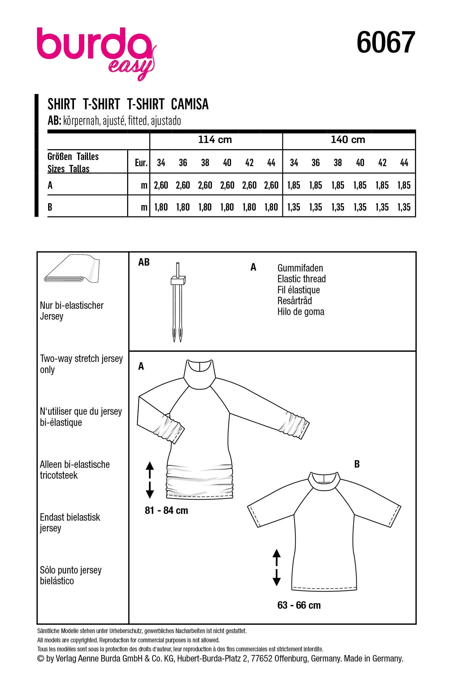 Burda 6067 Misses' Top/Vest