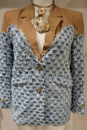 Camel and Denim Blazer