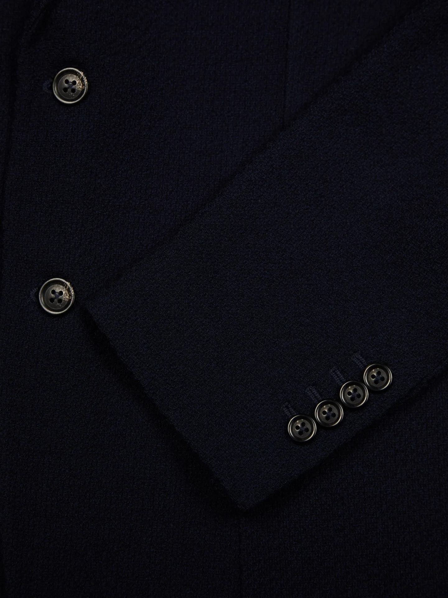 CIRCOLO 1901 - CN4585 Fabric Weft 2 Button Jacket in Navy Blue