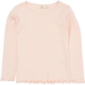 COPENHAGEN COLORS Dusty Rose Summer Pointelle Ls Tee