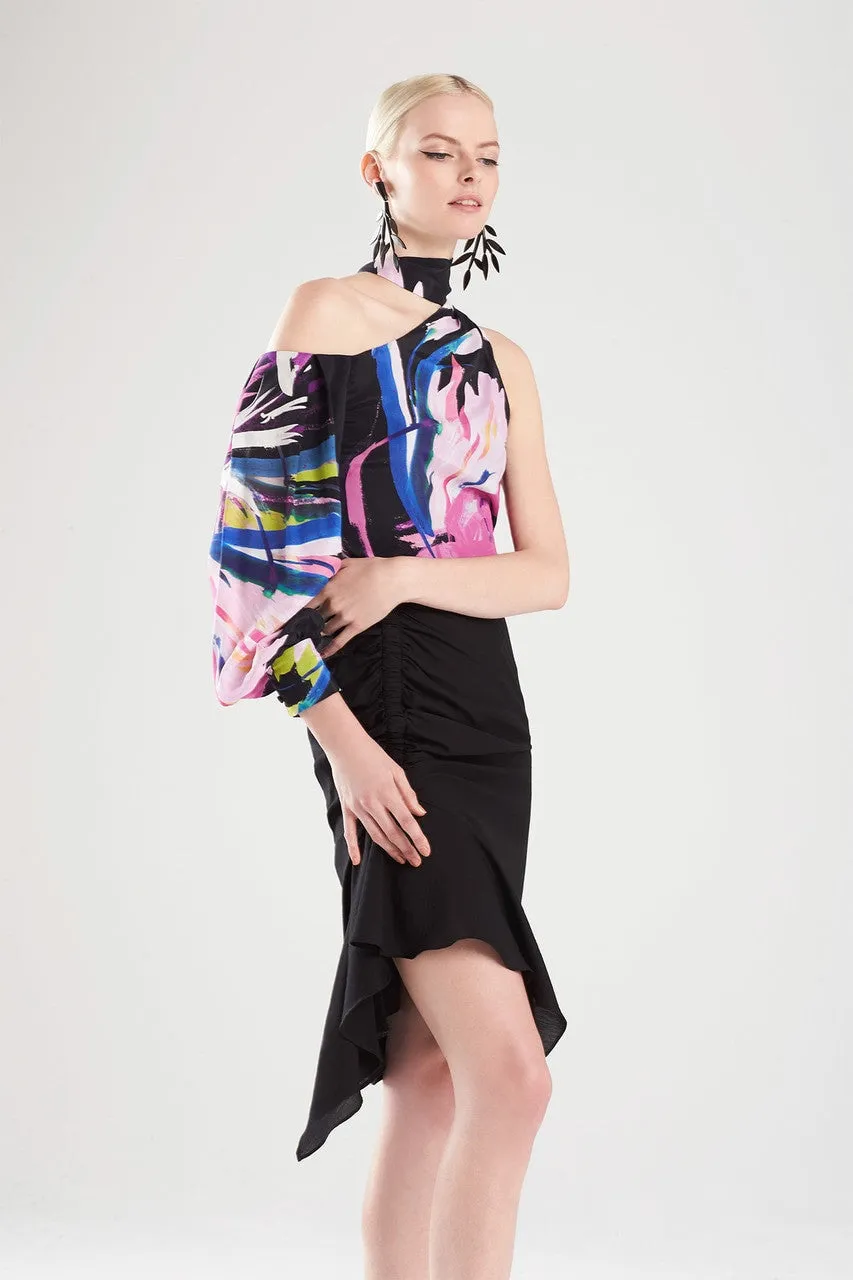 Cotton Like Rouched Skirt