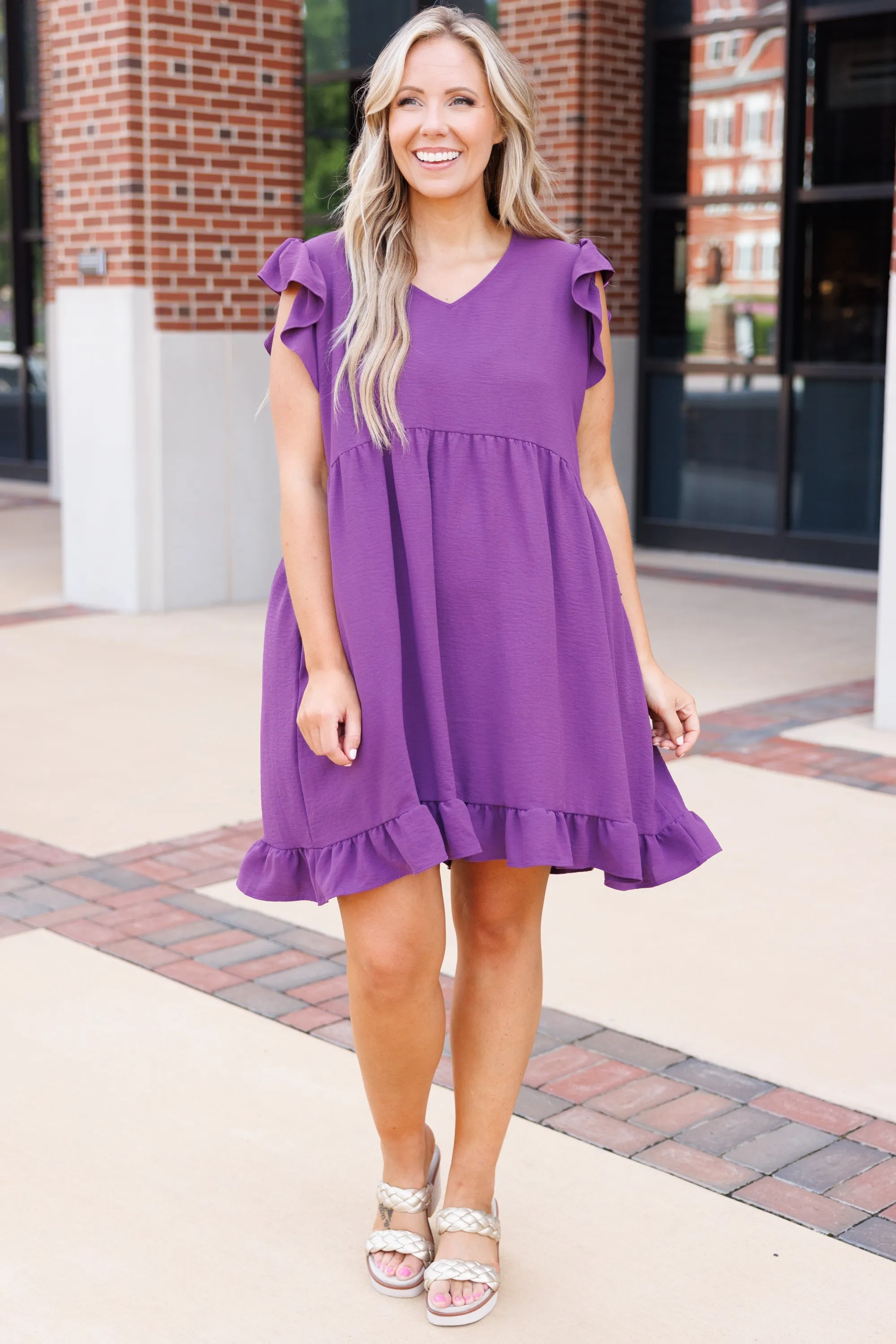 Cozy Cabana Dress, Purple