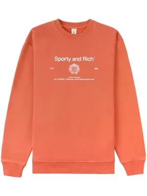 crest-print crew-neck sweatshirt