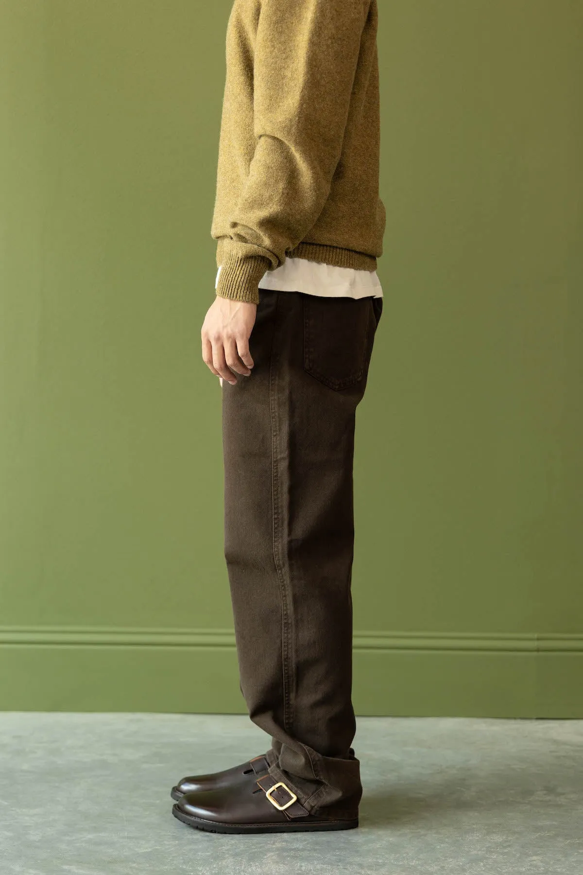 Curved 5 Pocket Pants - Espresso