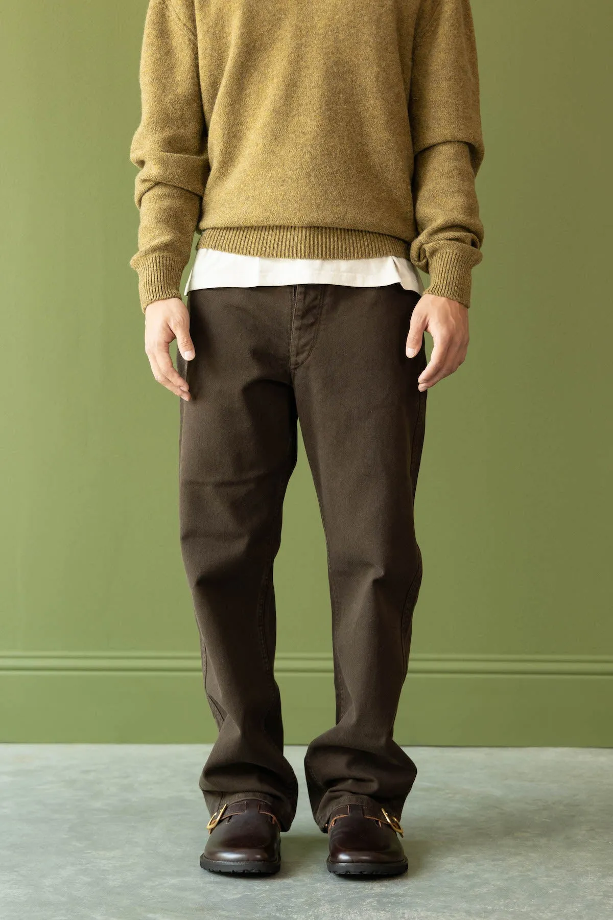 Curved 5 Pocket Pants - Espresso
