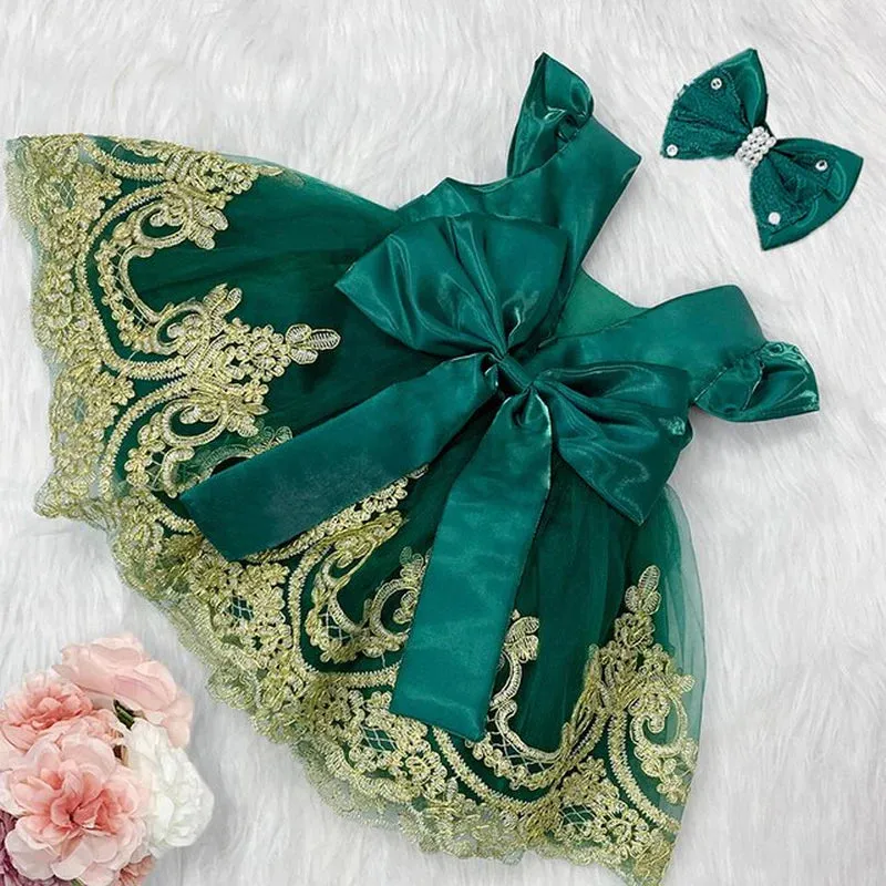 Designed Exclusively for 0-2 Year-Old Royalty: Sparkling Princess Dresses for Your Little Angel! Perfect Attire for Every Occasion: Weddings, Parties, Baptisms, and Christmas Delights