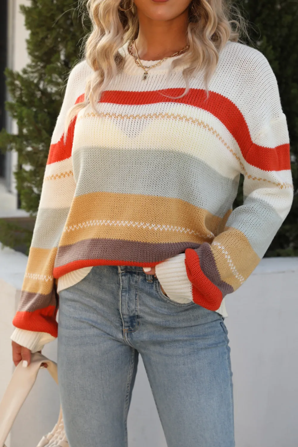 'Dor'  Crewneck Colorblock Sweater (4 Colors)