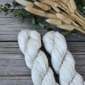 Ecru Merino Linen Silk