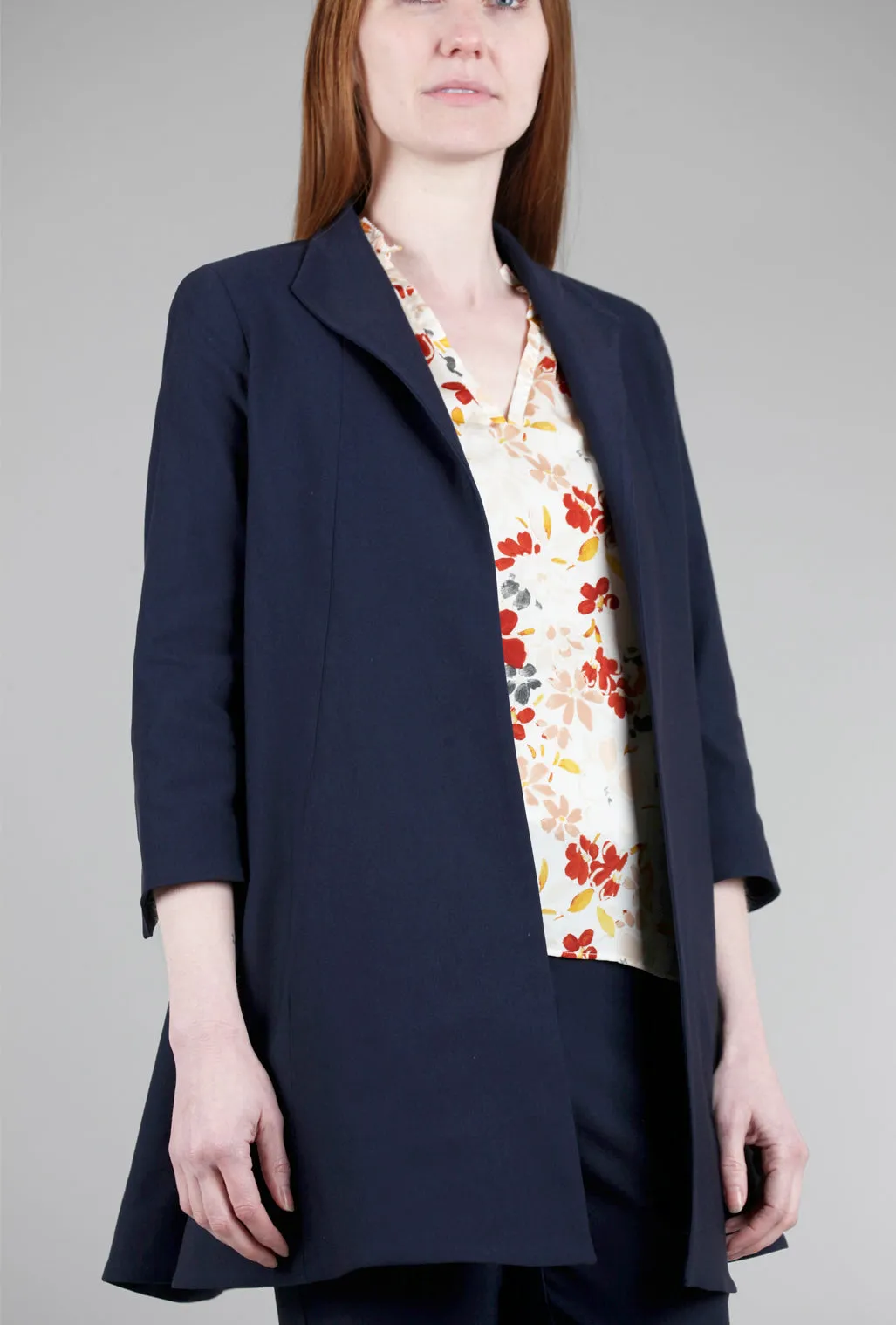 EF Signature Swing Coat, Navy