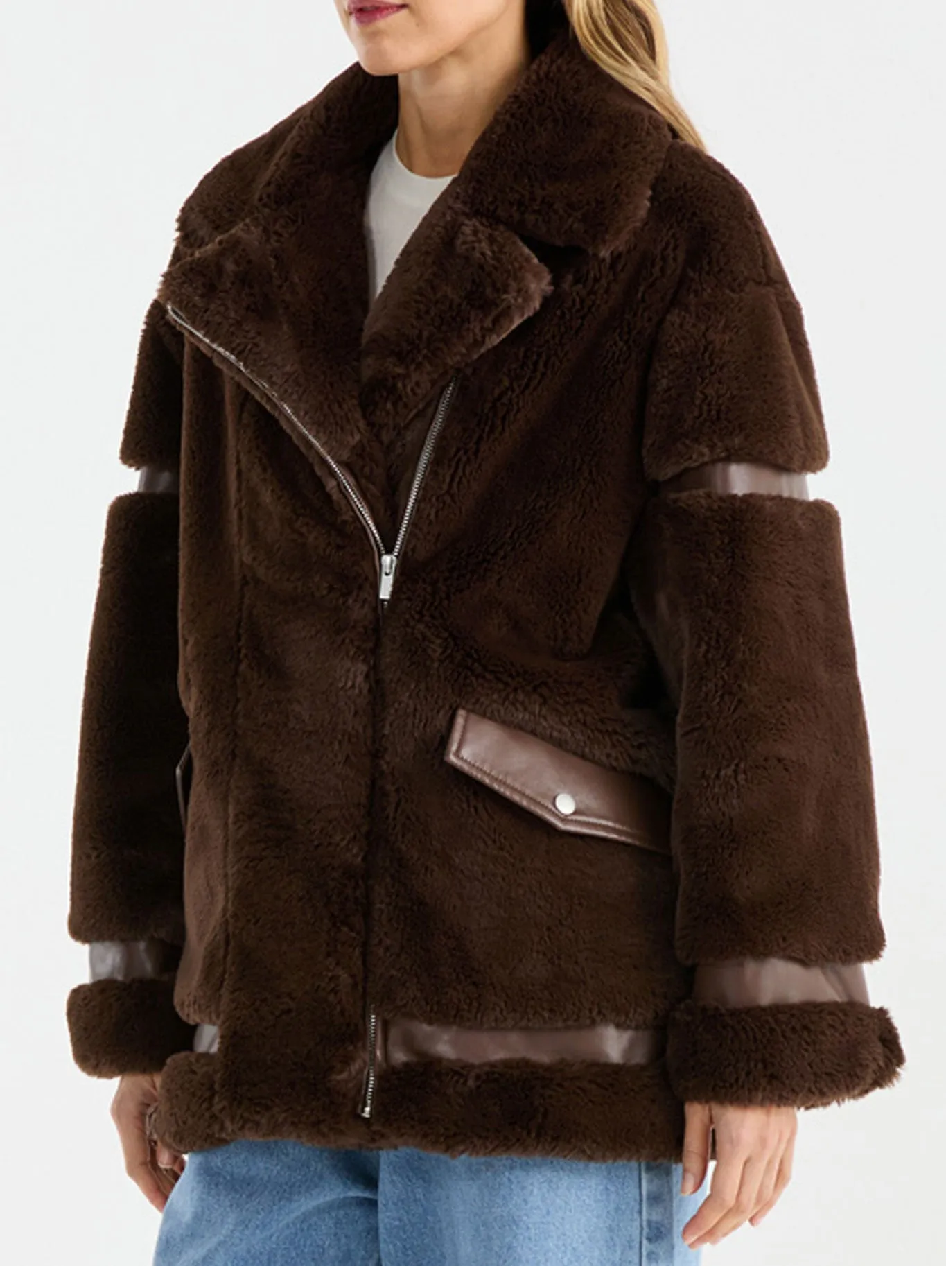 ENA PELLY CLOVER FAUX JACKET