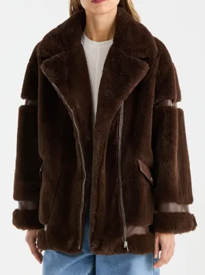 ENA PELLY CLOVER FAUX JACKET