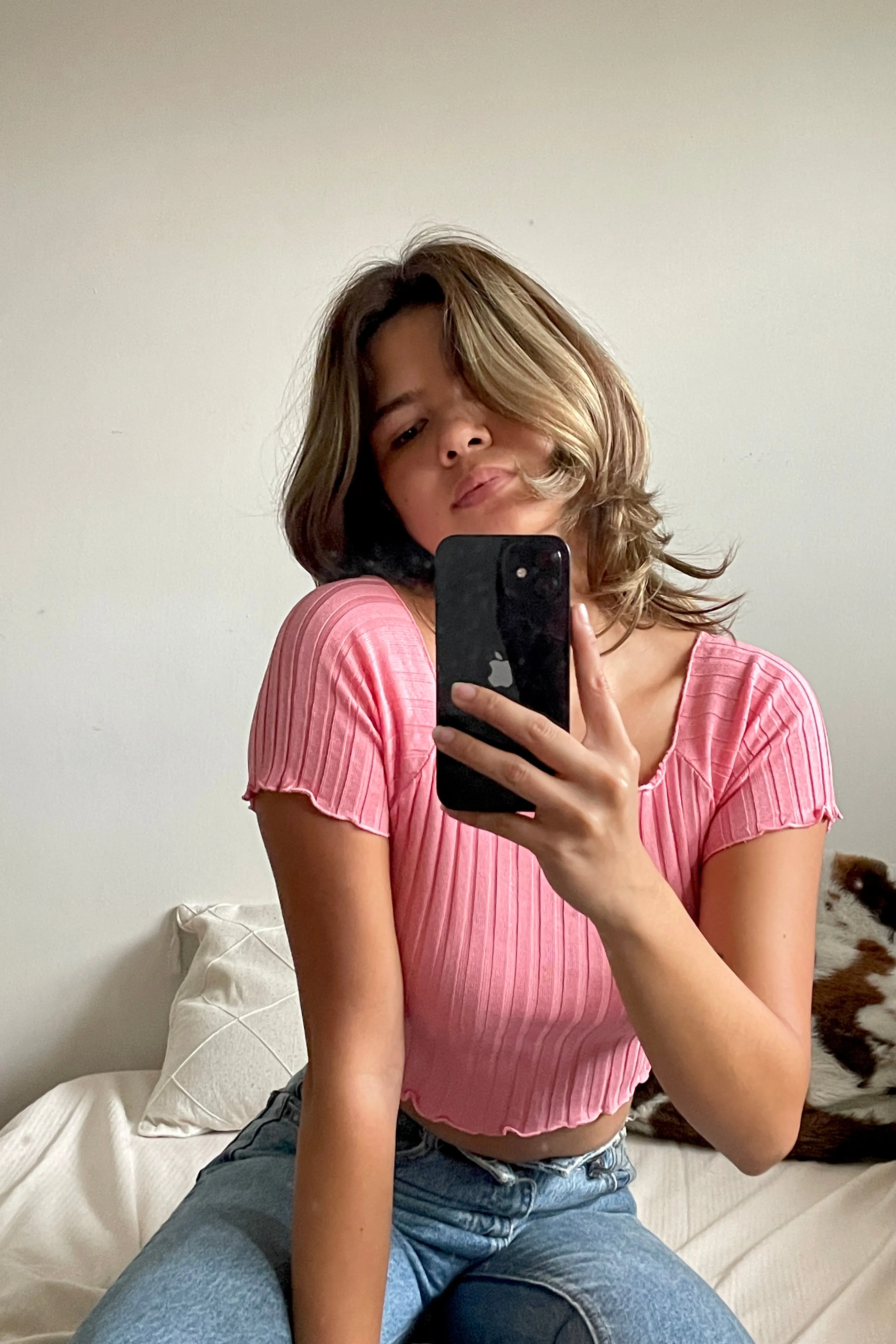 Feel The Rush Basic Ribbed Bardot Top -  Cotton Candy