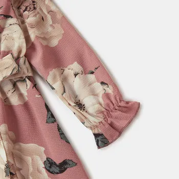 Floral Print Ruffle-sleeve Dresses for Mommy and Me
