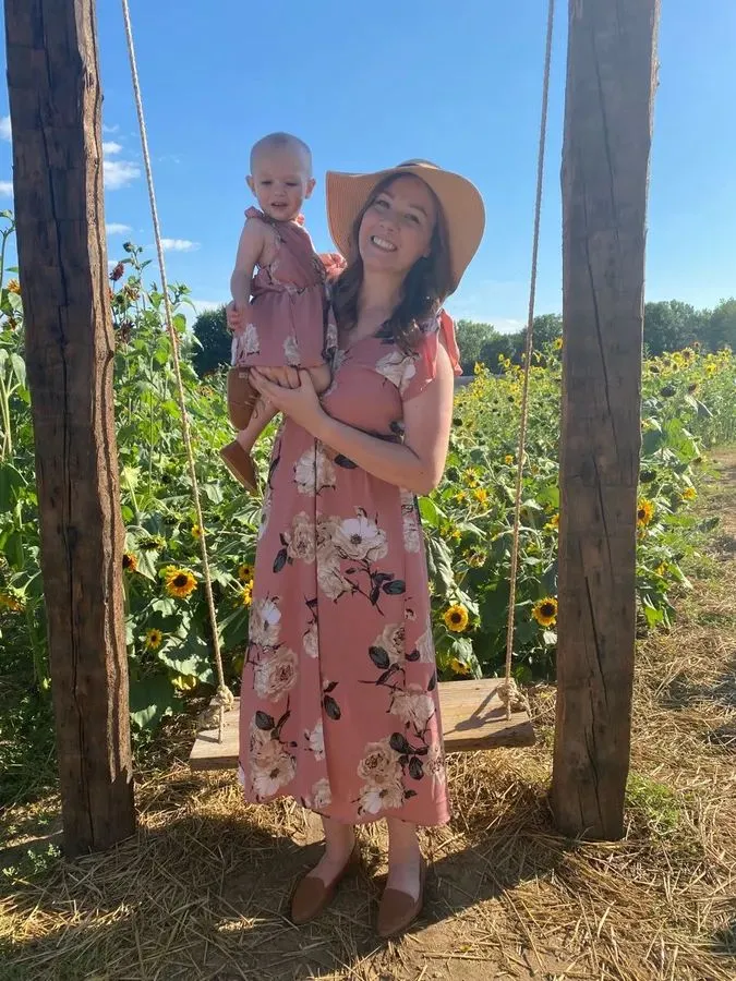 Floral Print Ruffle-sleeve Dresses for Mommy and Me