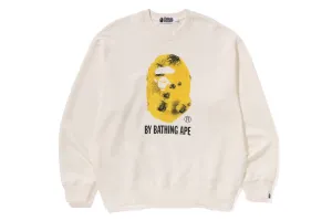 FLORAL SOLID CAMO RELAXED FIT CREWNECK SWEATSHIRT