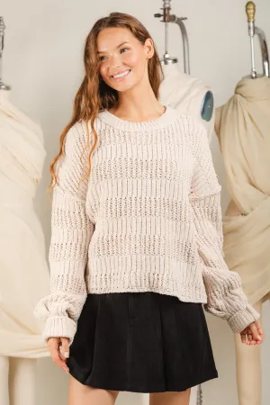 Front Row Sweater - Cream