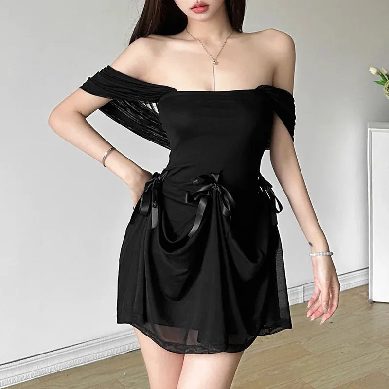'Gothic Elegance' Black or White Floaty 2 Way Dress