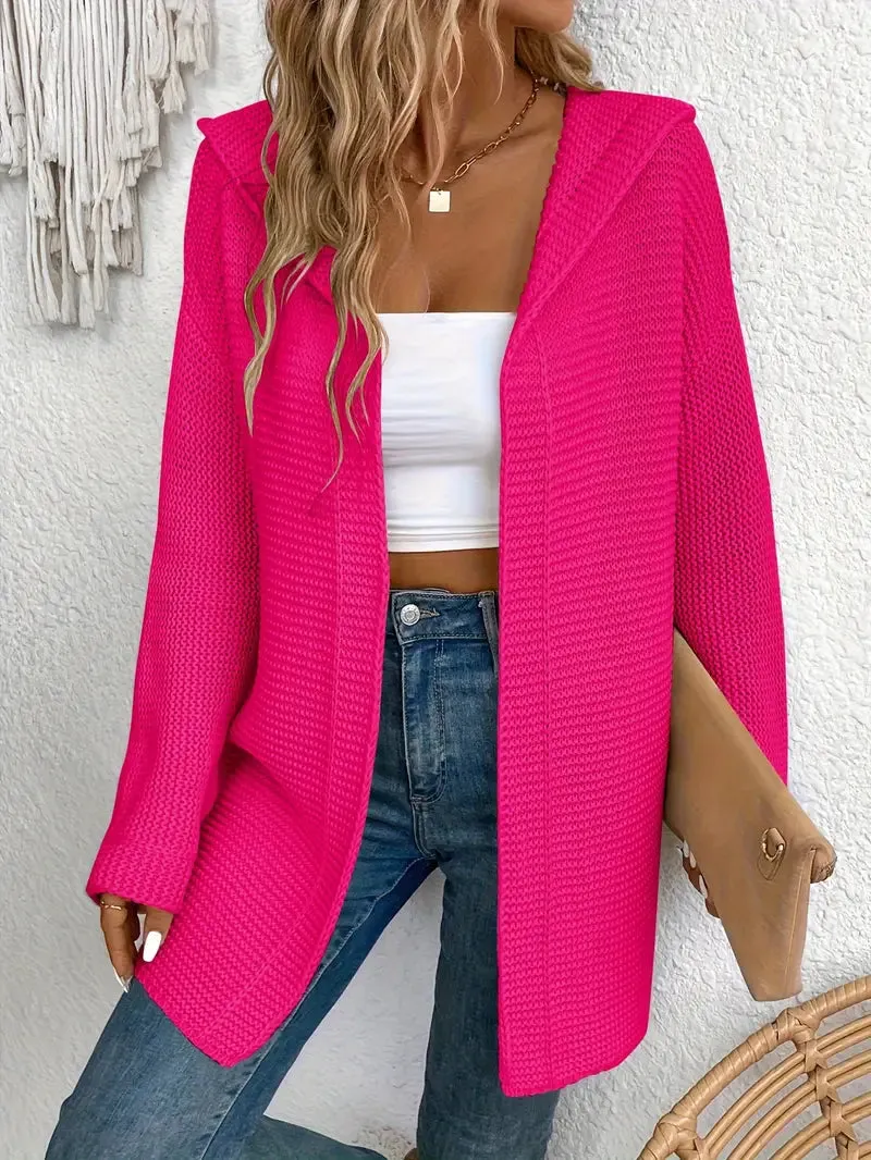 Ivyshape | Cozy Elegance Cardigan With Hood