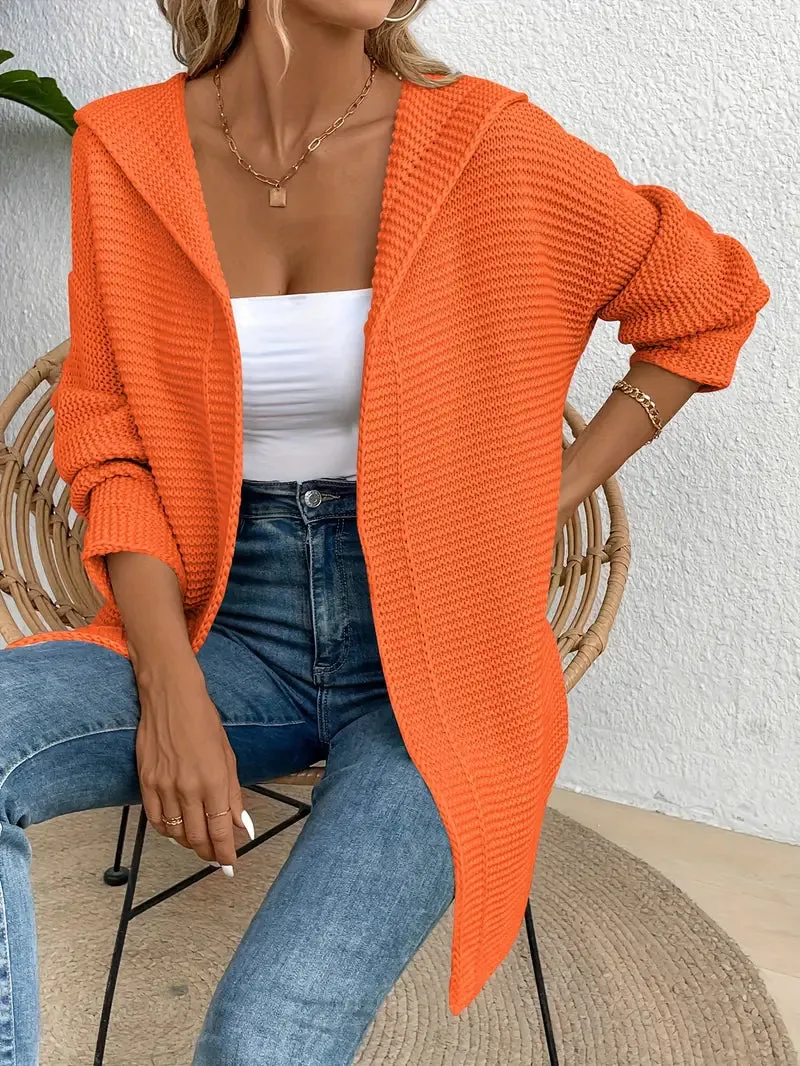 Ivyshape | Cozy Elegance Cardigan With Hood