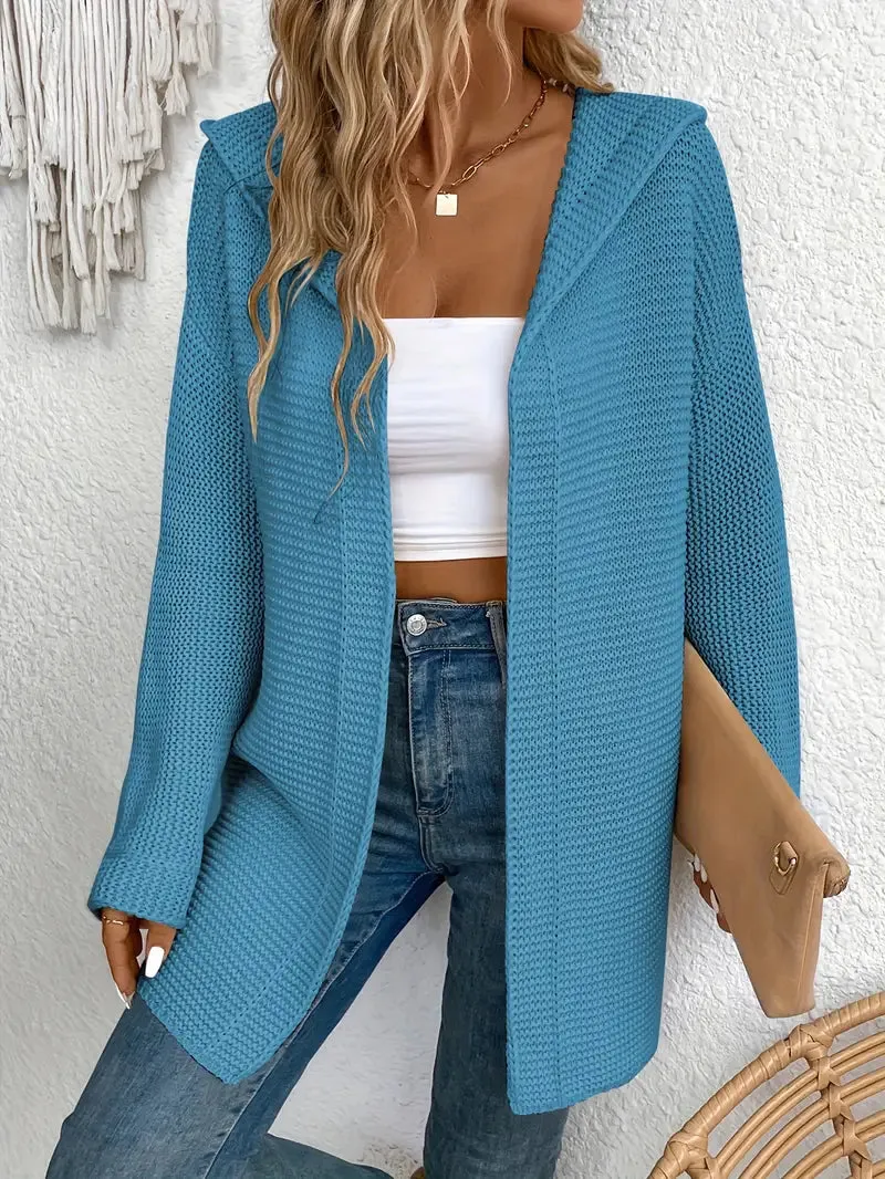 Ivyshape | Cozy Elegance Cardigan With Hood