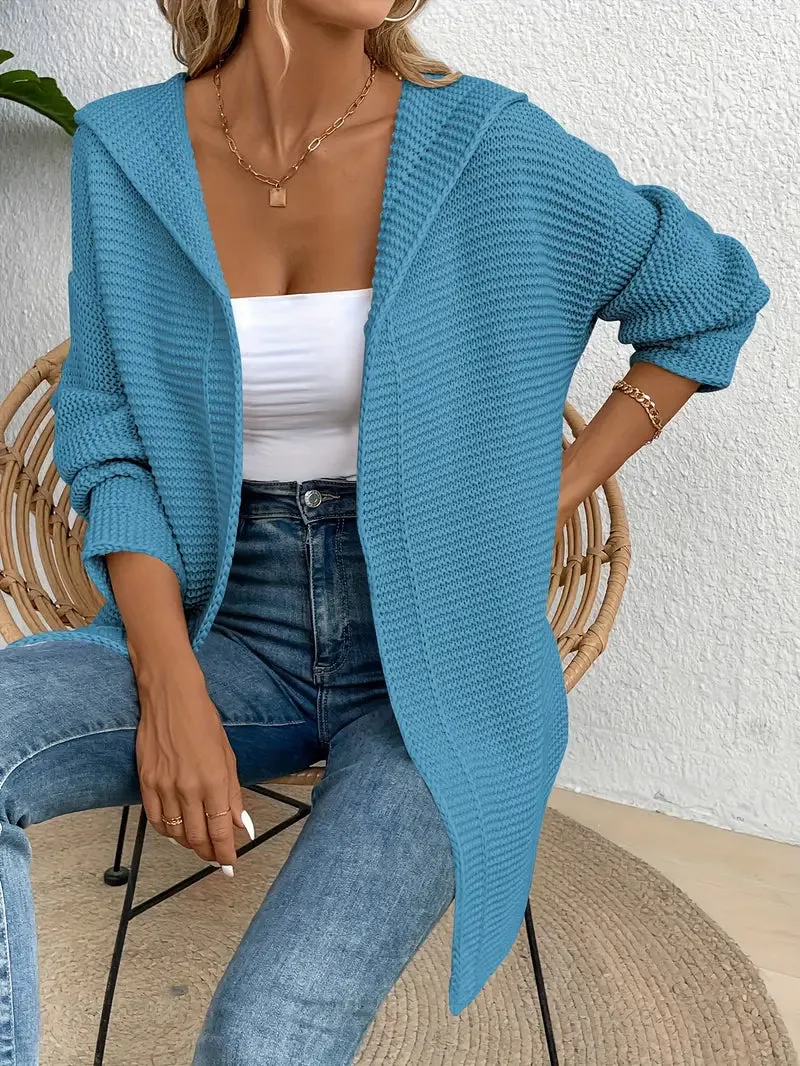 Ivyshape | Cozy Elegance Cardigan With Hood