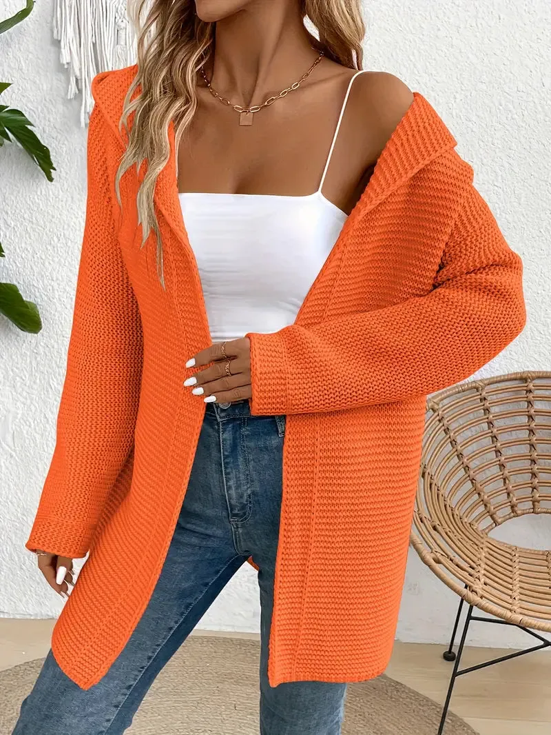 Ivyshape | Cozy Elegance Cardigan With Hood