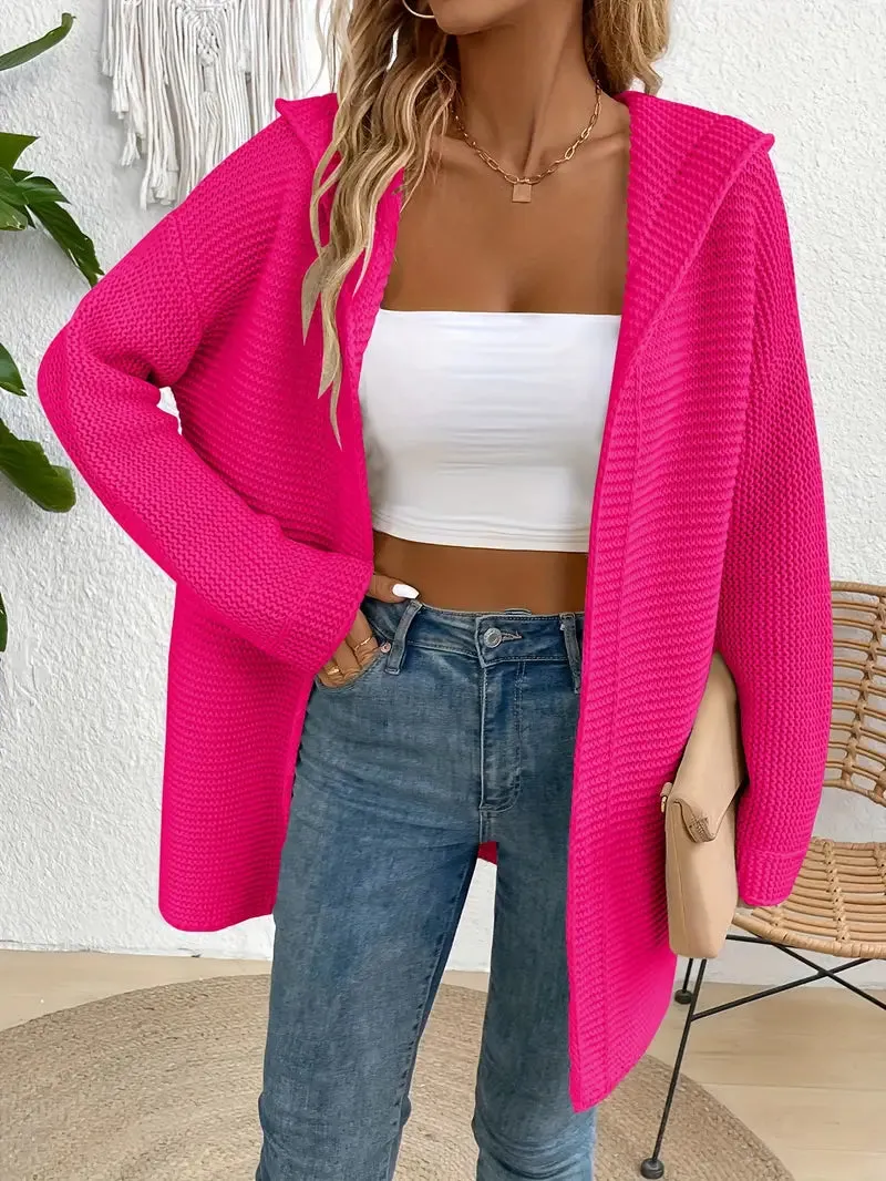 Ivyshape | Cozy Elegance Cardigan With Hood