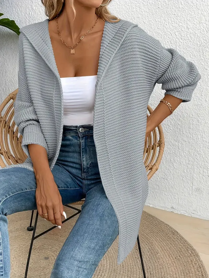 Ivyshape | Cozy Elegance Cardigan With Hood