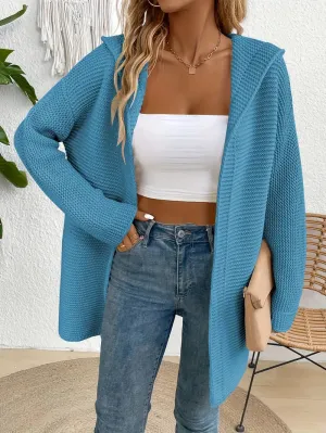 Ivyshape | Cozy Elegance Cardigan With Hood