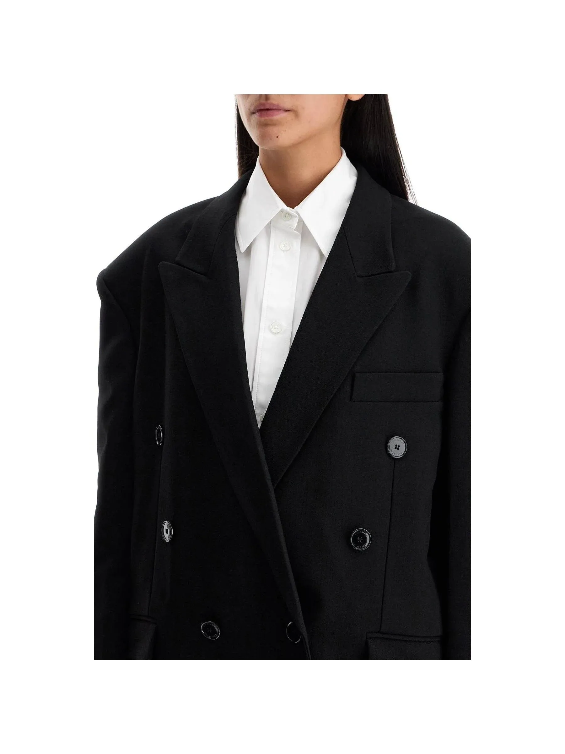 Klero Gabardine Double-Breasted Blazer