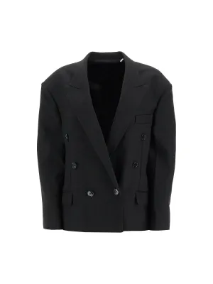 Klero Gabardine Double-Breasted Blazer